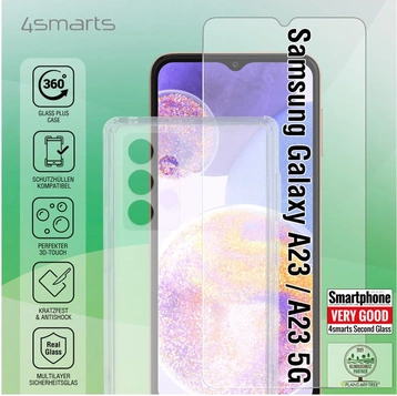 4smarts 360° Starter Set com X-Pro Clear Glass para Samsung Galaxy A23/A23 5G Transparent
