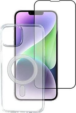 4smarts 360° Starter Set com X-Pro Full Capa Glass para Apple iPhone 14 Plus Transparent