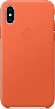 Apple Couro Capa para iPhone XS Orange