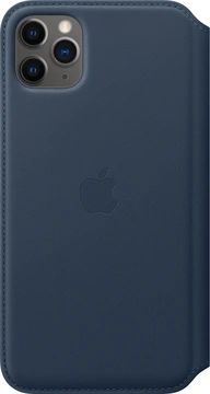 Apple Couro Folio Capa para iPhone 11 Pro Max tiefseeblau