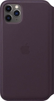 Apple Couro Folio Capa para iPhone 11 Pro Max Aubergine