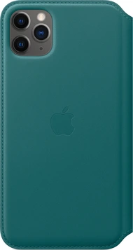 Apple Couro Folio Capa para iPhone 11 Pro Max Peacock Blue