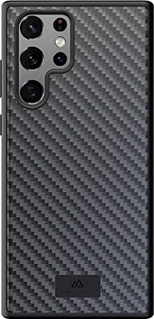 Black Rock Protective Capa Real Carbon para Samsung Galaxy S22 Ultra Black