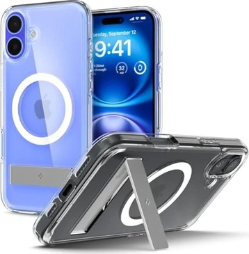 Spigen Ultra Hybrid S (MagFit) para Apple iPhone 16 Plus Crystal Clear