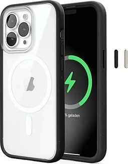 Woodcessories Clear Capa MagSafe para Apple iPhone 14 Pro Max Black/Transparent