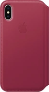 Apple Couro Folio Capa para iPhone X Berry Red