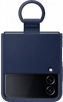 Samsung Silicone Capa with Ring para Galaxy Z Flip 4 Navy