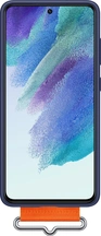 Samsung Silicone Capa with Strap para Galaxy S21 FE Navy