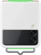 Samsung Silicone Capa with Strap para Galaxy Z Flip 3 White