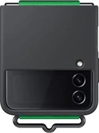 Samsung Silicone Capa with Strap para Galaxy Z Flip 4 Black