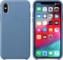 Apple Couro Capa para iPhone XS kornblumenblau