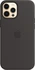 Apple Silicone Capa com MagSafe para iPhone 12 Pro Max Black