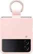 Samsung Silicone Capa with Ring para Galaxy Z Flip 4 Pink
