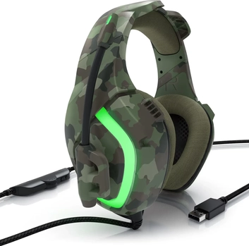CSL-Computer GHS-103 7.1 USB Gaming Headset Green camouflage