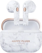 Happy Plugs Hope White Marble