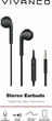 Vivanco Headset In Ear, Eggshape Design Black
